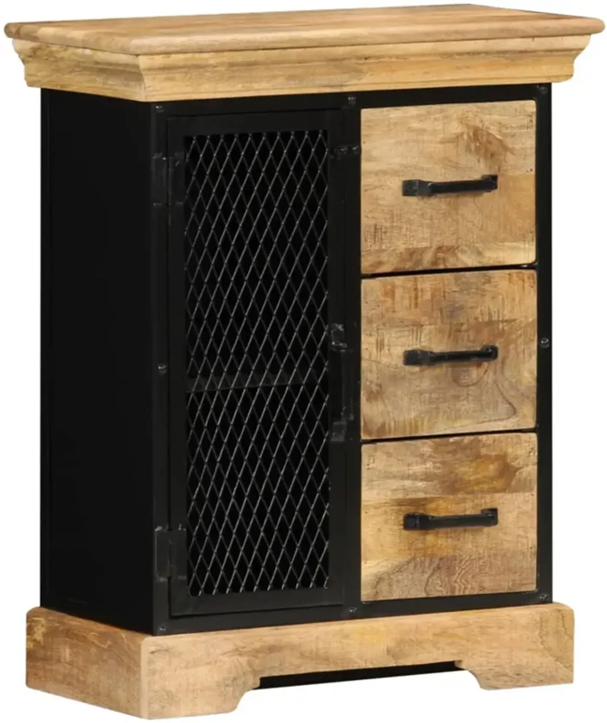 vidaXL Sideboard 23.6"x11.8"x29.5" Solid Mango Wood