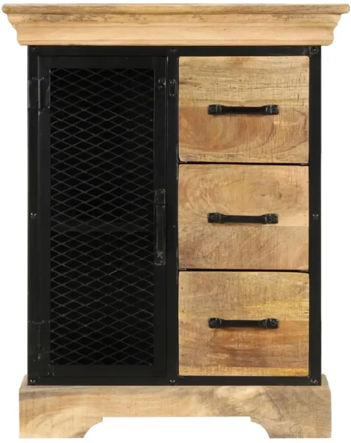 vidaXL Sideboard 23.6"x11.8"x29.5" Solid Mango Wood