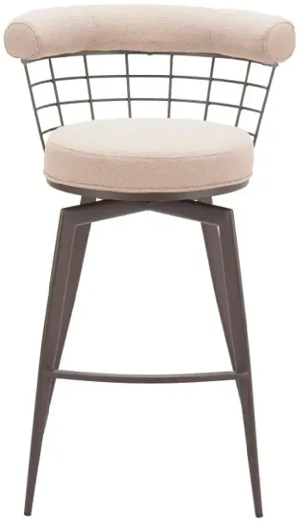 Saku Swivel Barstool Beige & Brown