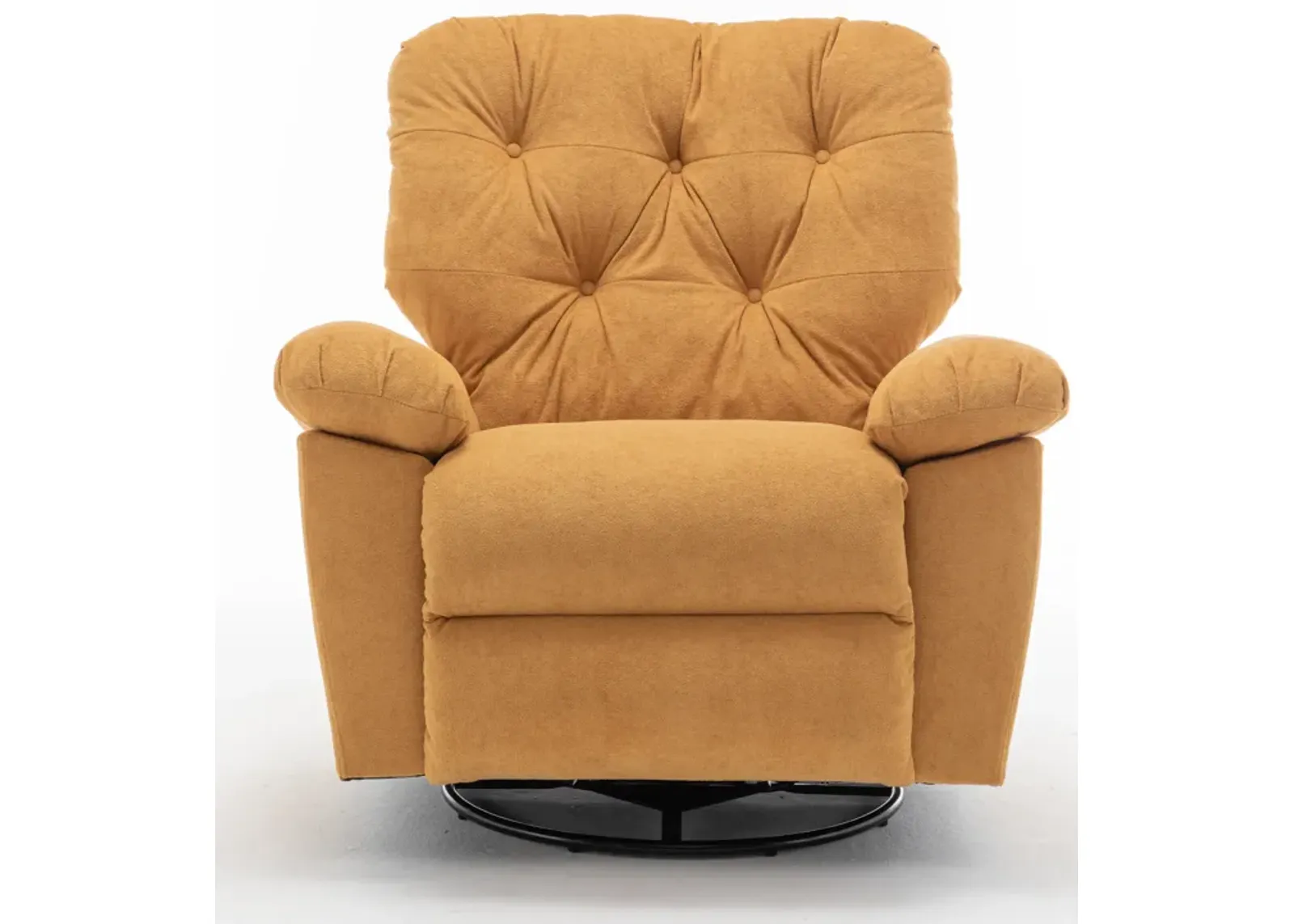 Merax Modern Fleece Recliner Chair with Manual Push Button