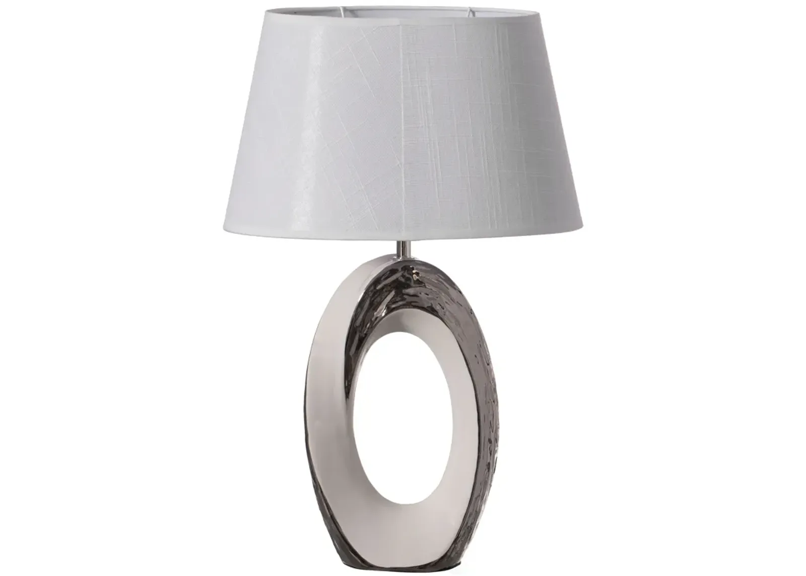 Table Lamp, 26 Inch Decorative Metal Table Lamp with Gold Circular Stand and Black Cotton Lampshade, Unique Lamp for Home Decor Living Room or Bedroom