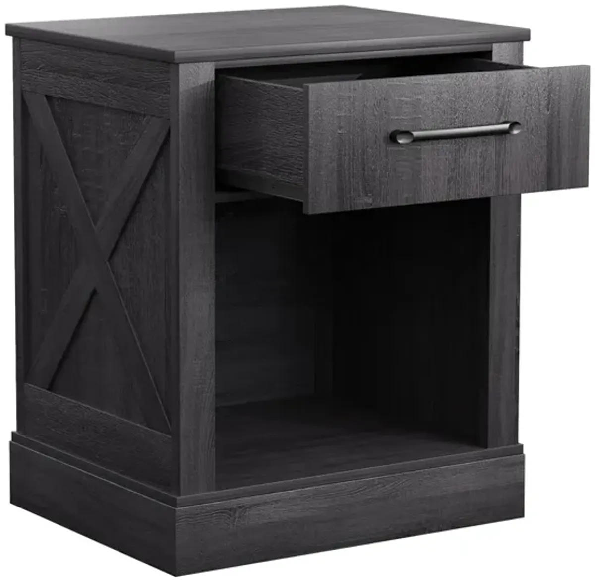 Compact Nightstand with Drawer and Shelf