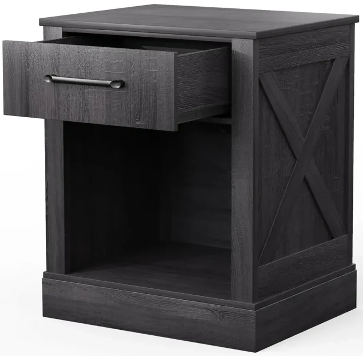 Compact Nightstand with Drawer and Shelf