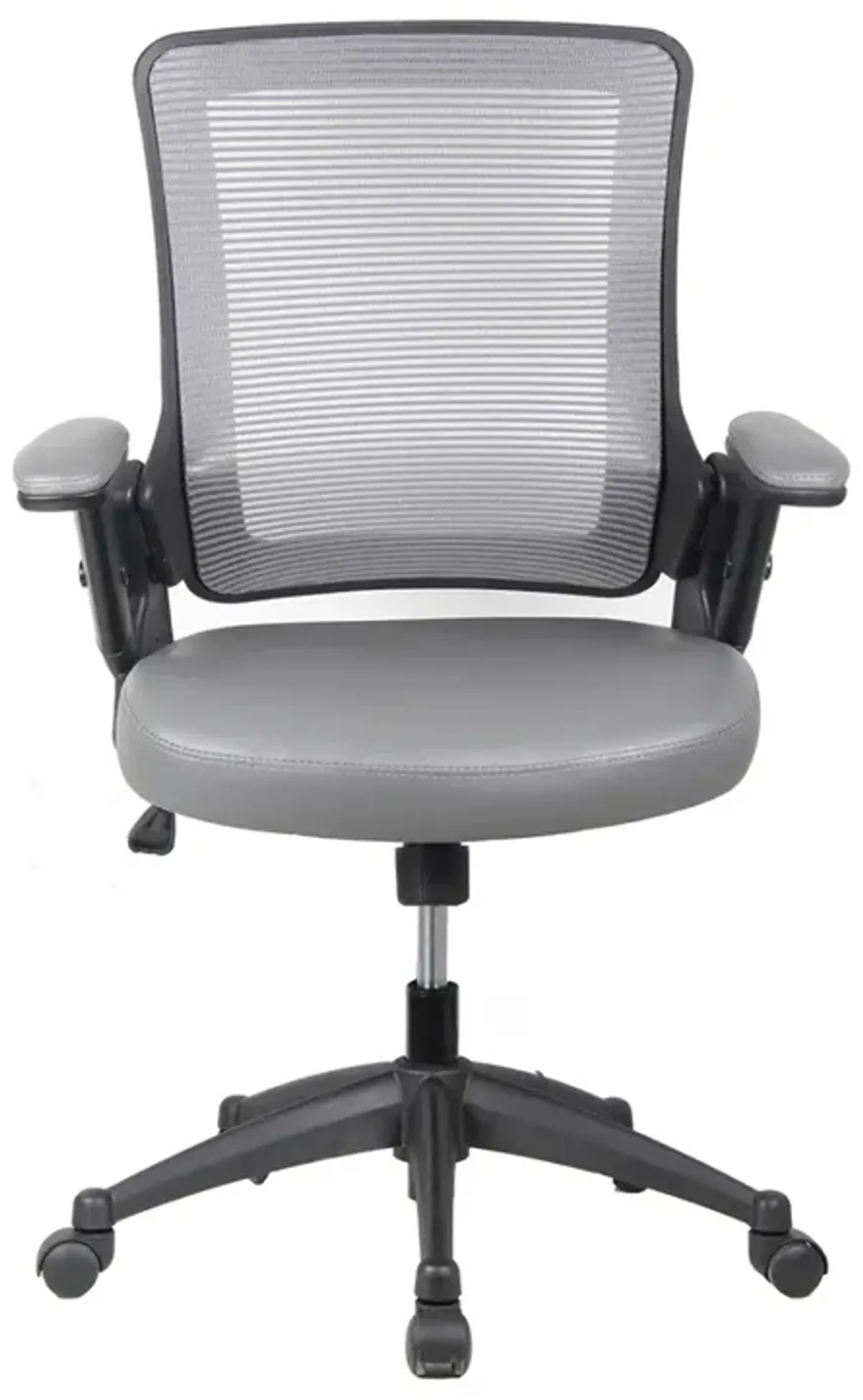 Mid-Back Mesh Task Office Chair With Height Adjustable Arms, Grey