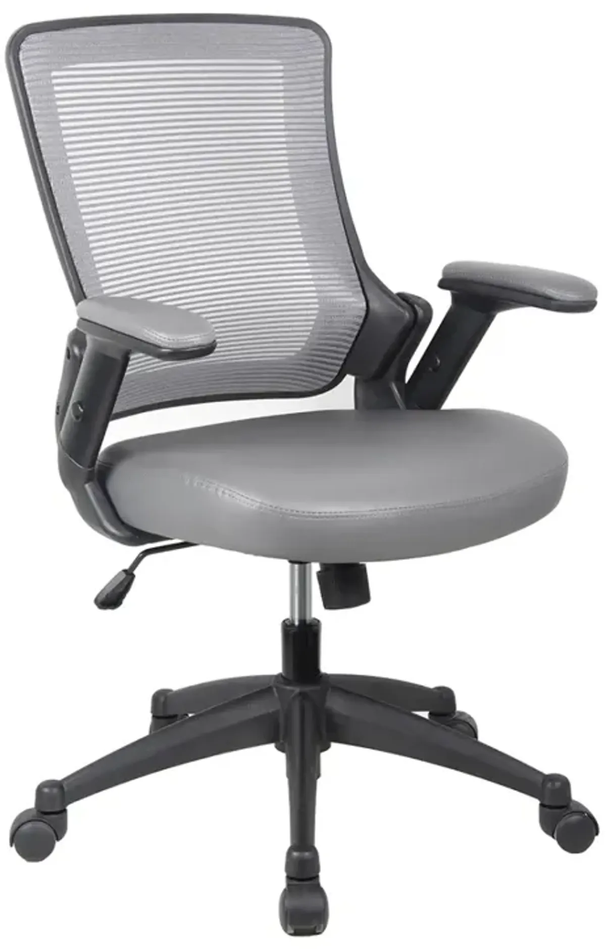 Mid-Back Mesh Task Office Chair With Height Adjustable Arms, Grey