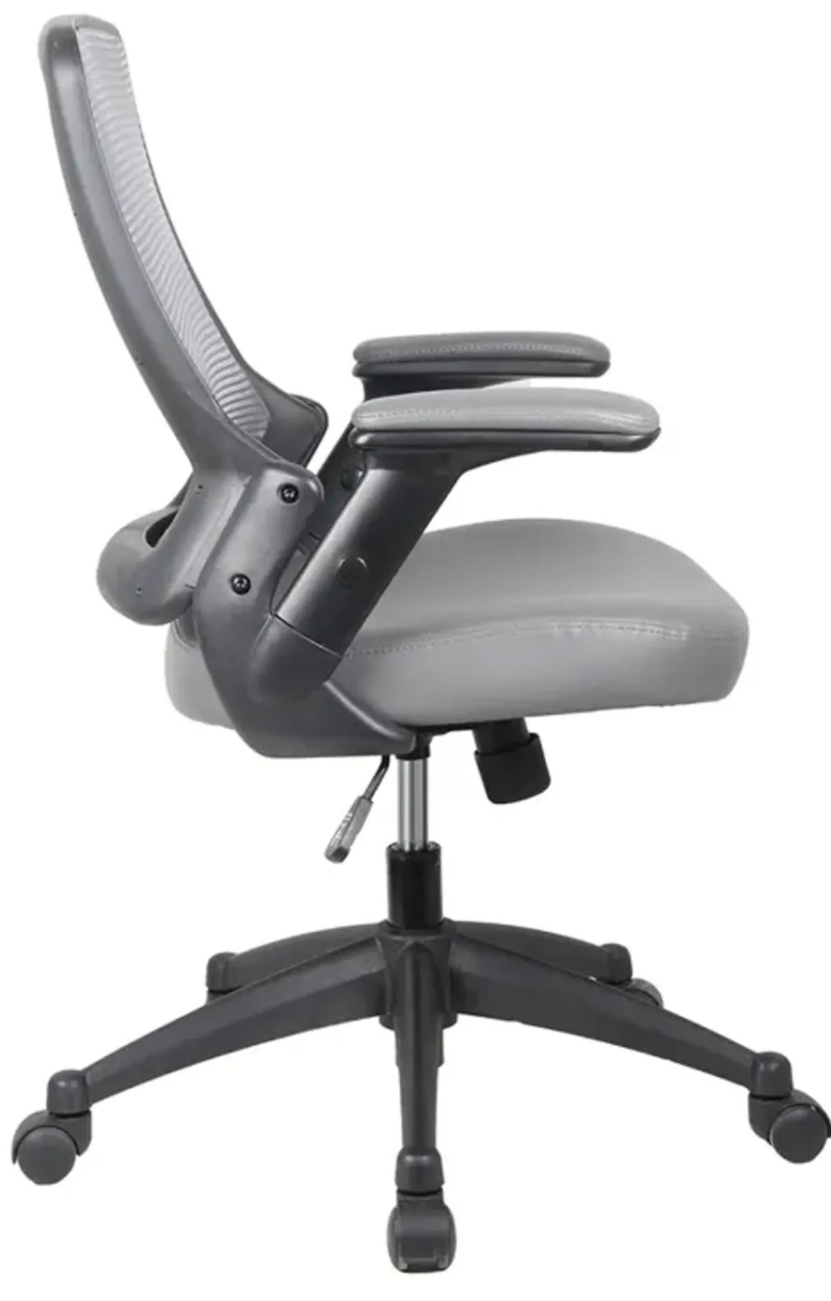 Mid-Back Mesh Task Office Chair With Height Adjustable Arms, Grey