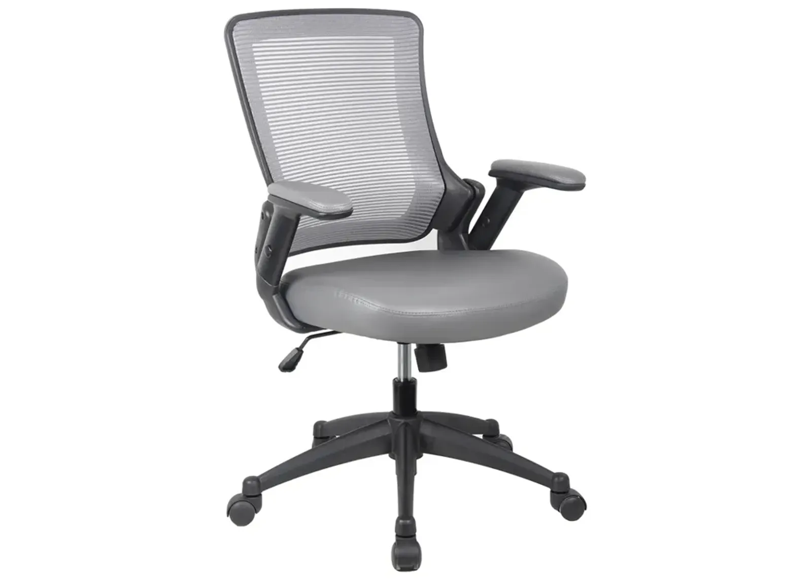 Mid-Back Mesh Task Office Chair With Height Adjustable Arms, Grey