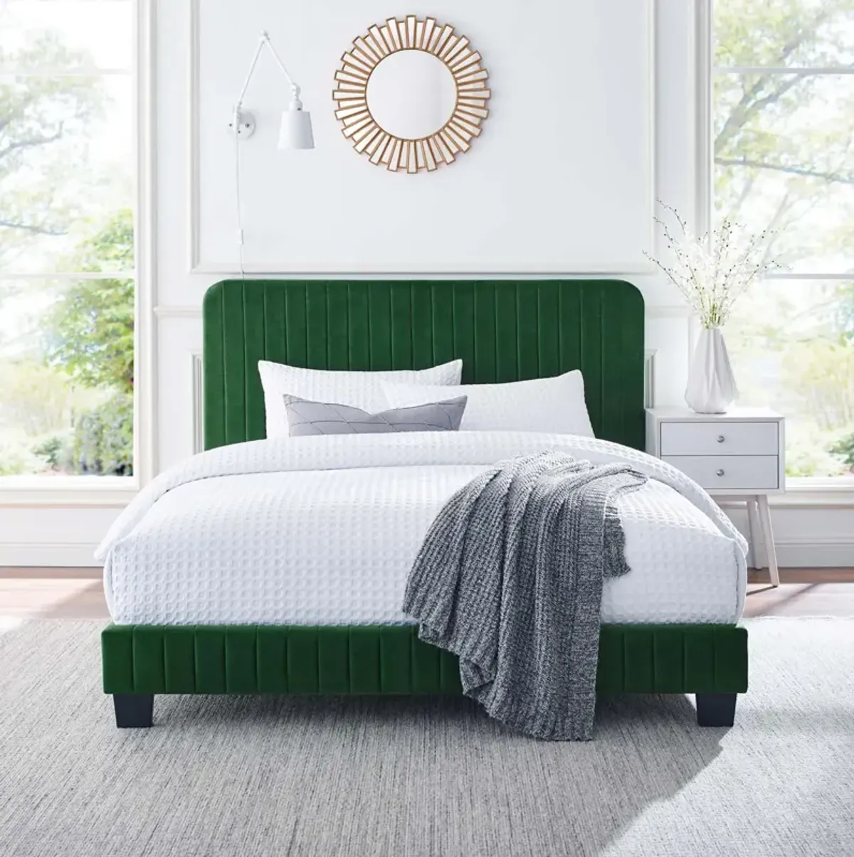 Modway - Celine Channel Tufted Performance Velvet Twin Platform Bed