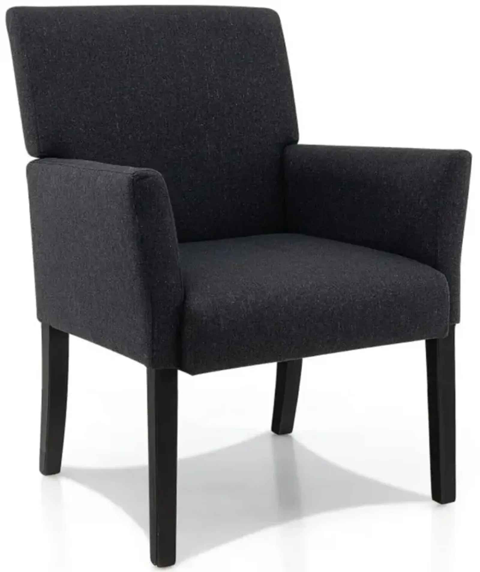 Hivvago Fabric Upholstered Executive Guest Armchair with Rubber Wood Legs