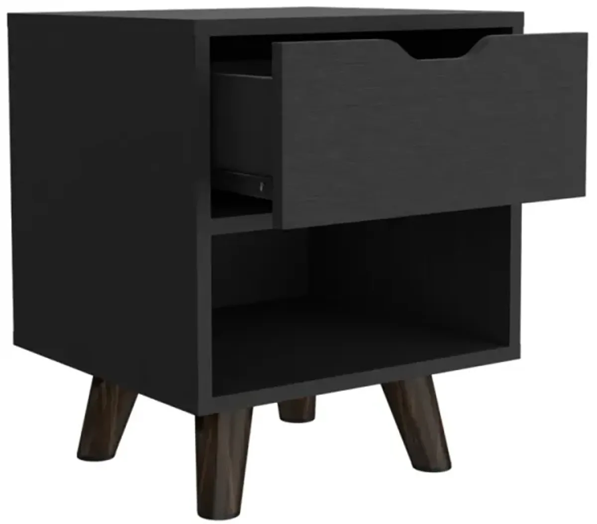 Nightstand Carleen, Bedroom, Black