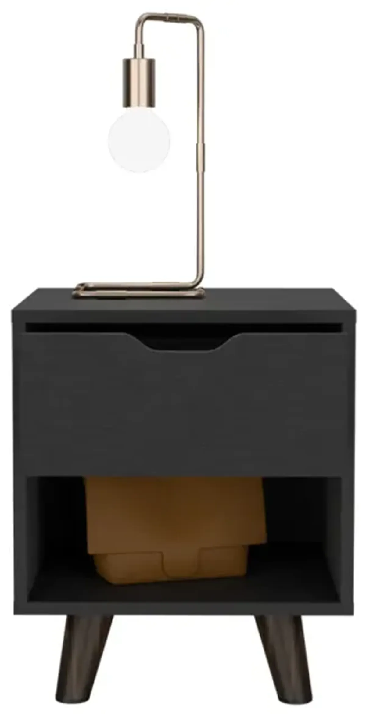 Nightstand Carleen, Bedroom, Black