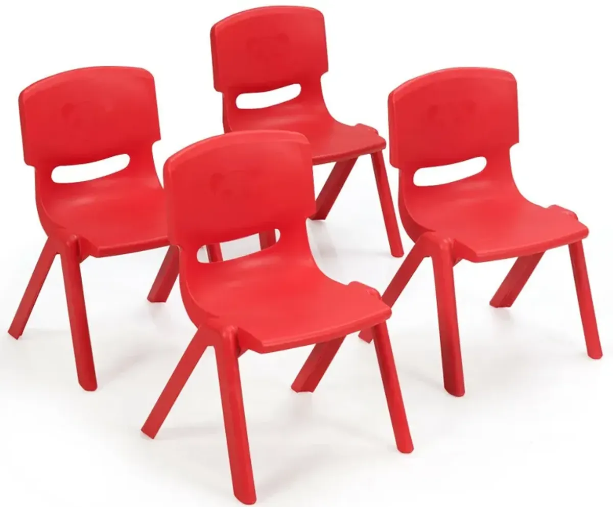 4-pack Kids Plastic Stackable Classroom Chairs