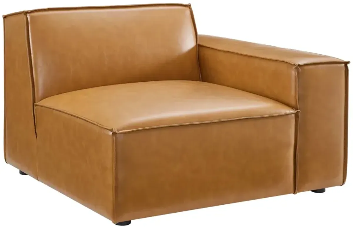 Restore Vegan Leather 4-Piece Sofa Brown EEI-4710-TAN