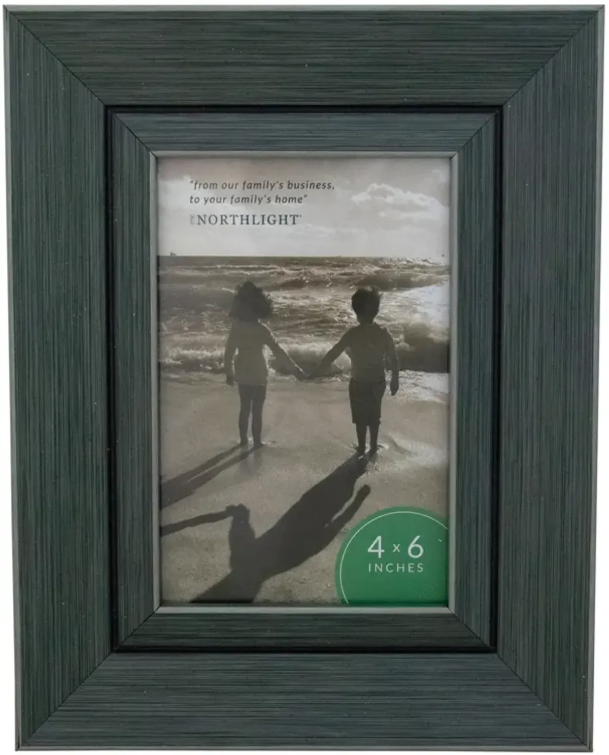 9.25" Classical Rectangular 4" x 6" Photo Picture Frame - Gray and Black