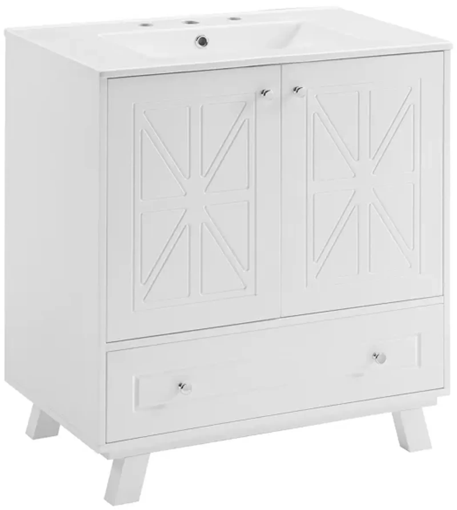 Gewnee Bathroom vanity, bulewhite, White