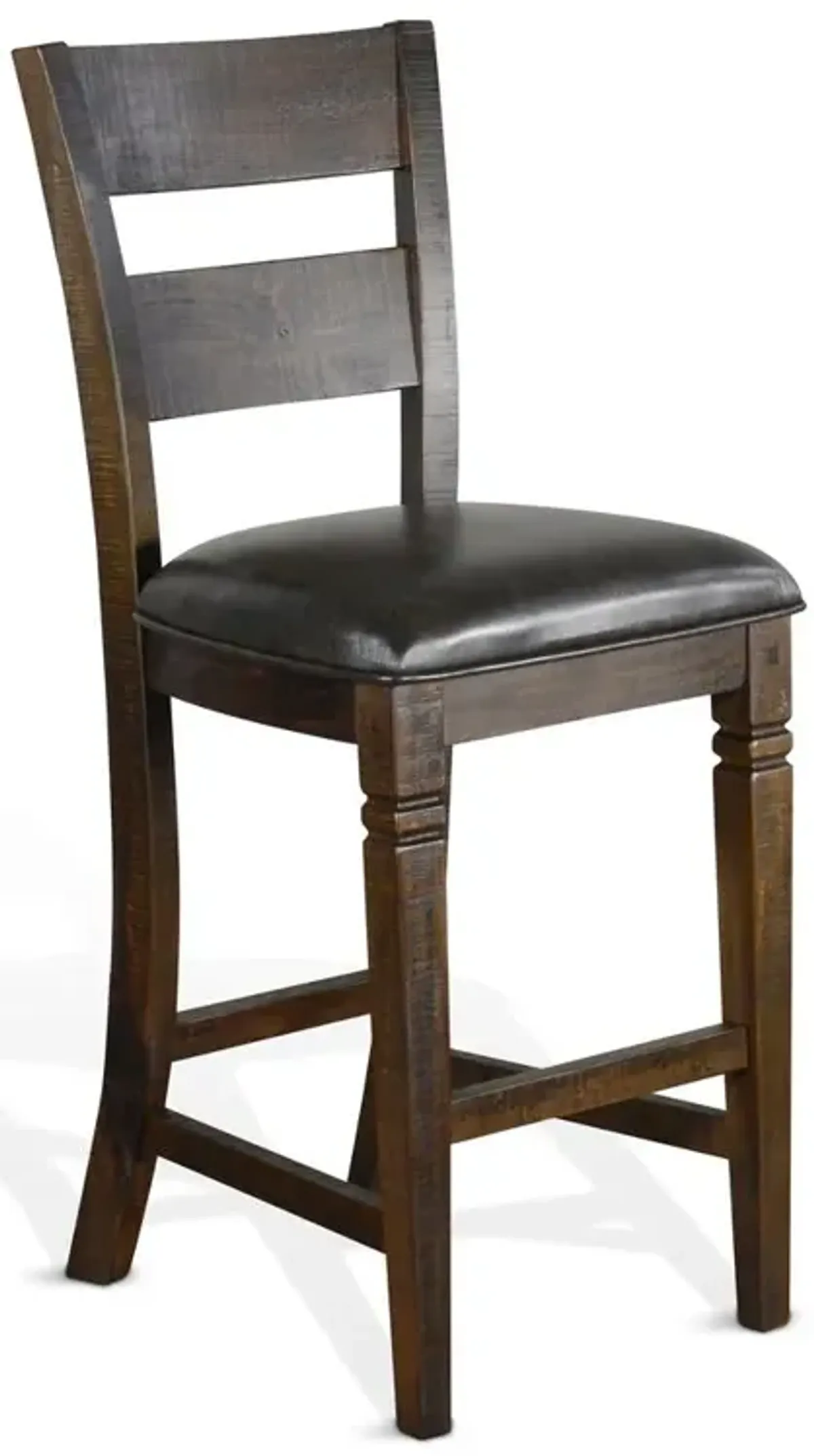 Sunny Designs Bar Homestead Ladderback Barstool, Cushion Seat