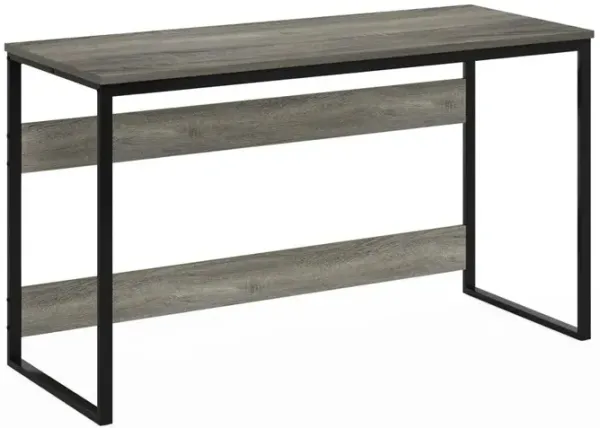 Furinno Moretti Modern Lifestyle Enhanced Study Desk, 52, French Oak Grey