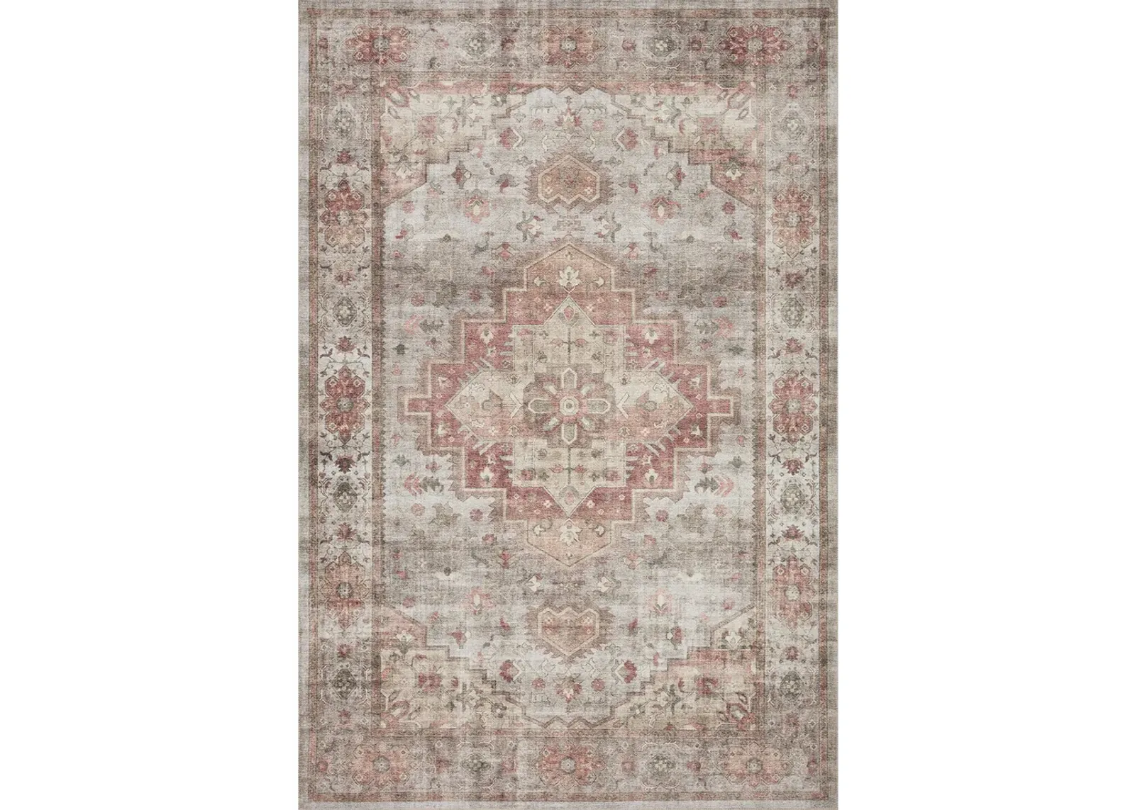 Heidi HEI02 Dove/Spice 3'6" x 5'6" Rug by Loloi II