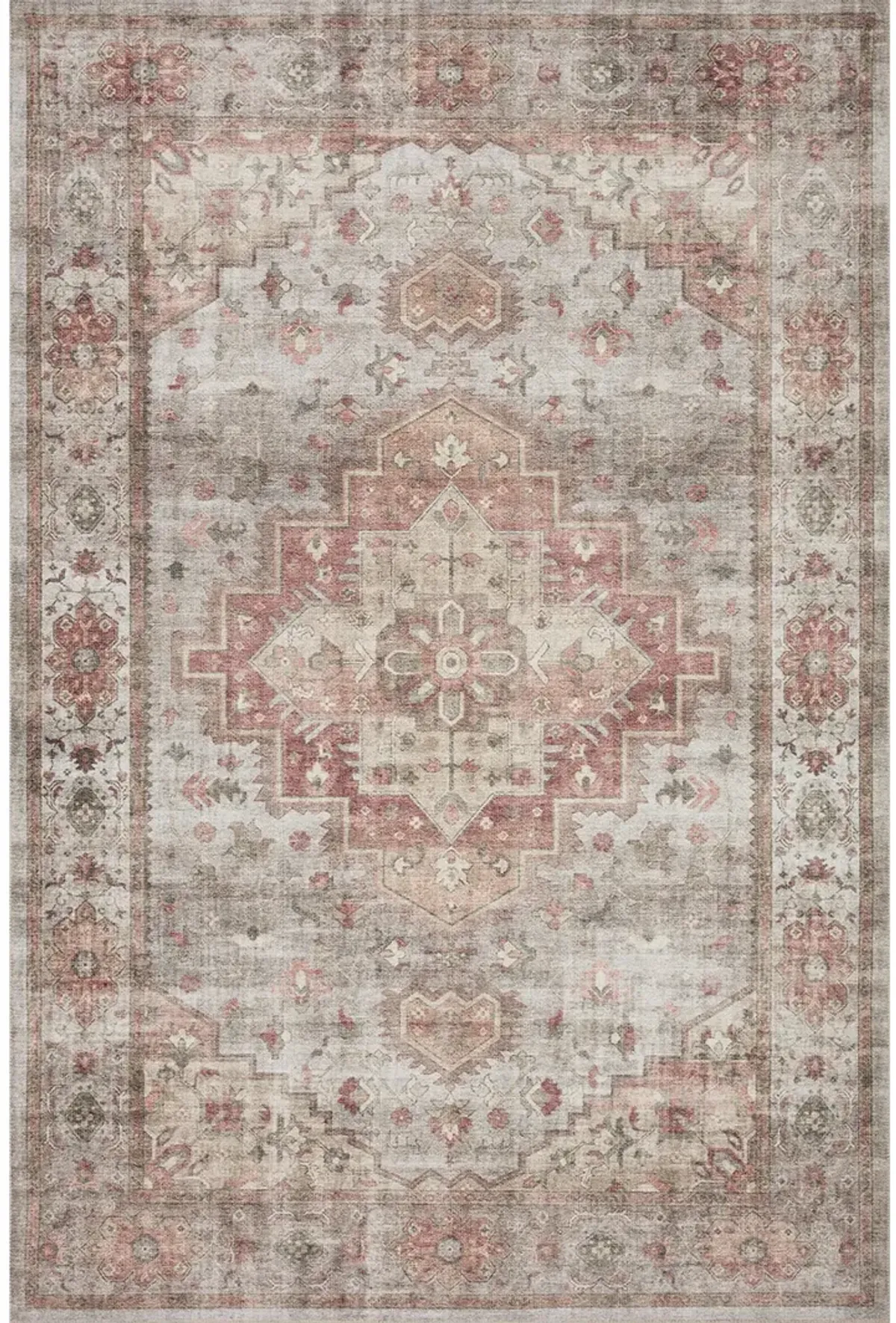 Heidi HEI02 Dove/Spice 3'6" x 5'6" Rug by Loloi II