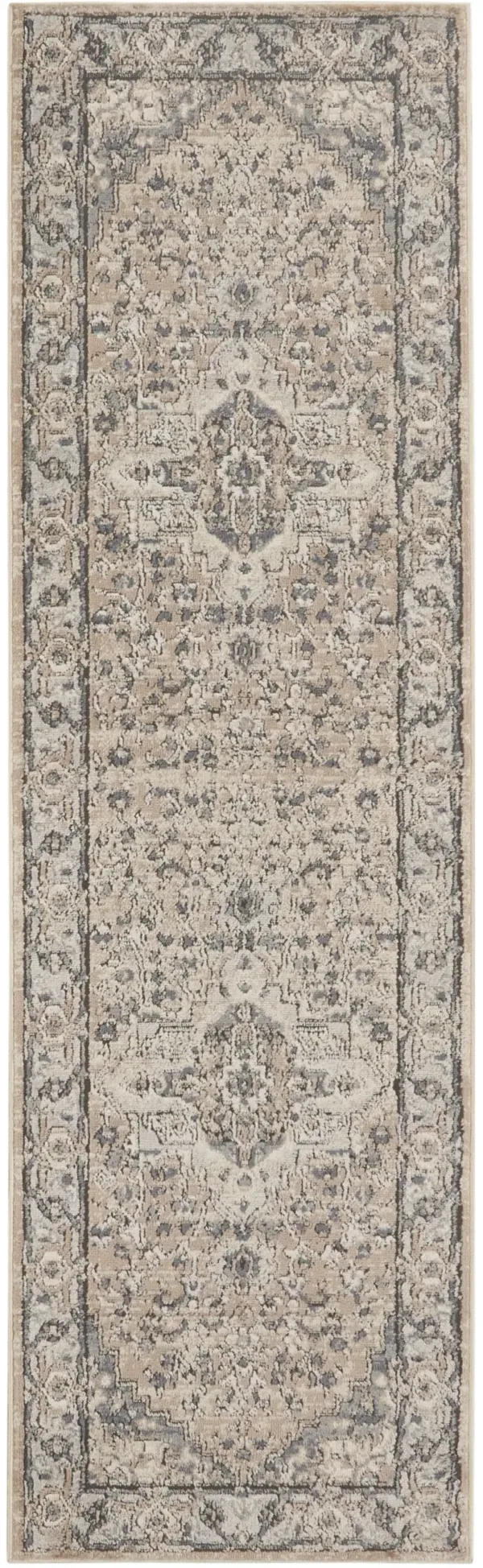 Quarry QUA05 Beige/Gray 2'2" x 7'6" Rug