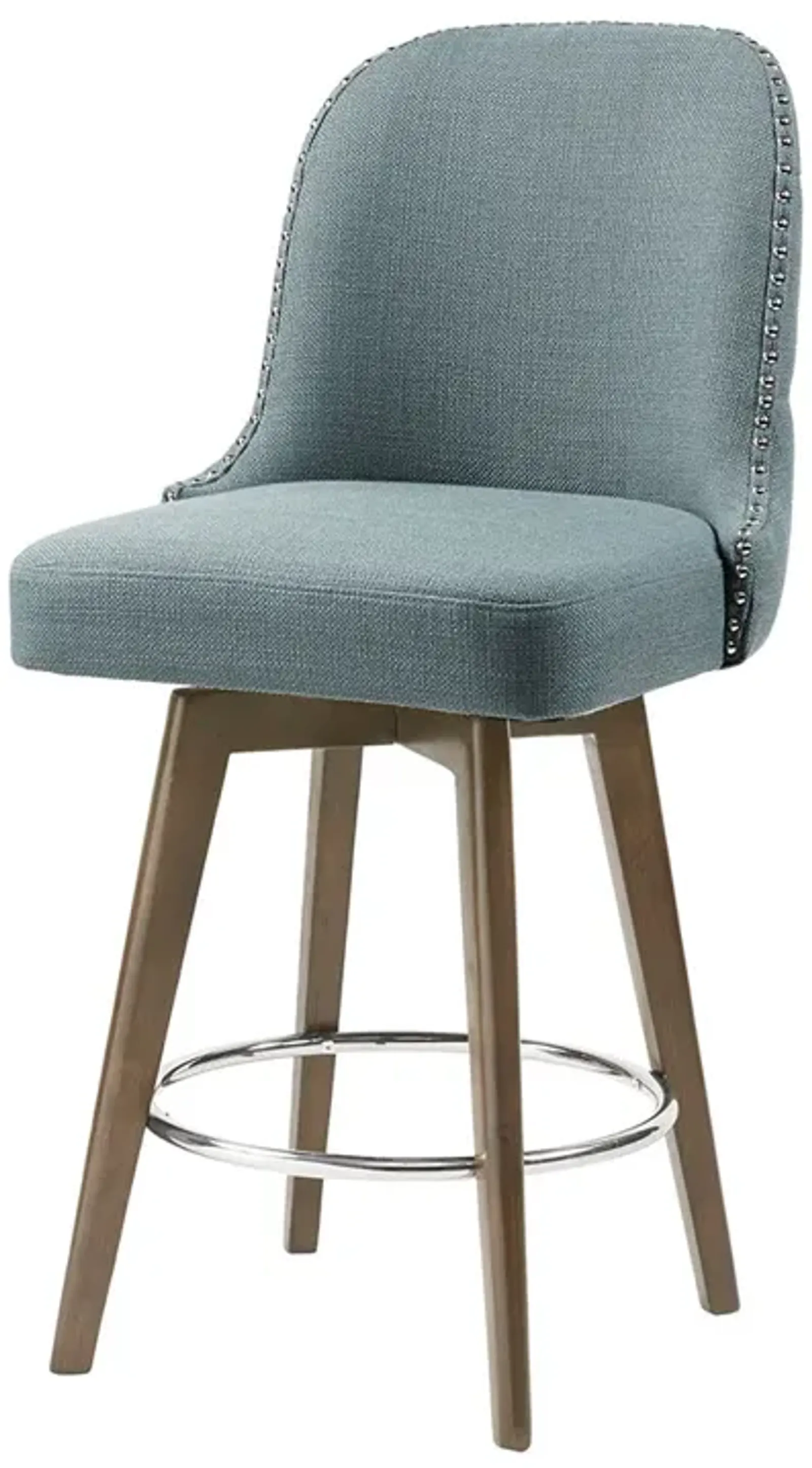 Gracie Mills Margy 360-Degree Elegance Counter Stool with Swivel Seat