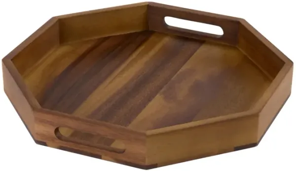 Octagon Serving Tray - 15" - Solid Bottom