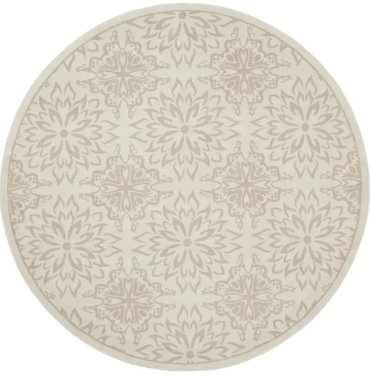 Jubilant JUB06 Ivory/Beige 5'3" x Round Rug