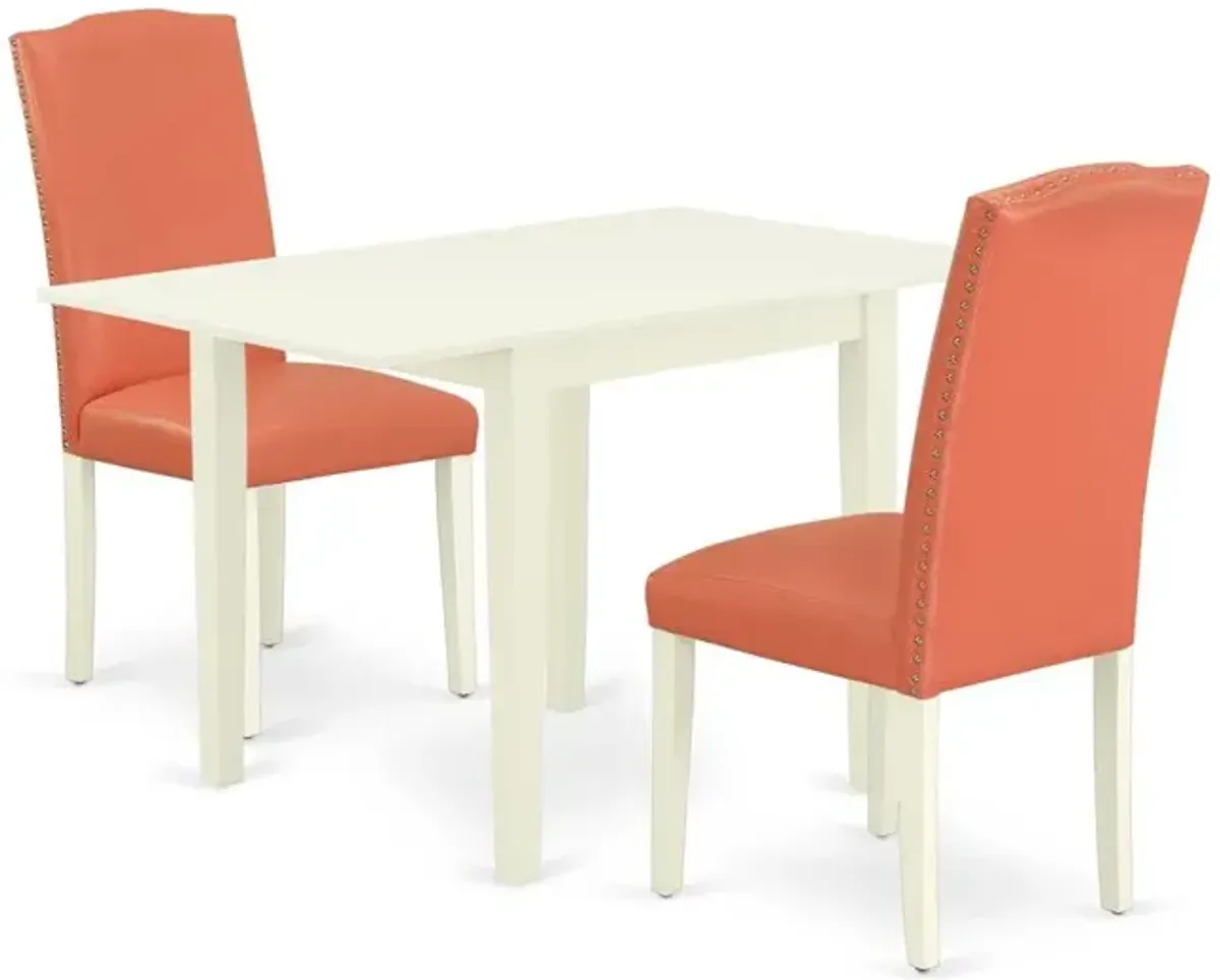 Dining Room Set Linen White, NDEN3-LWH-78