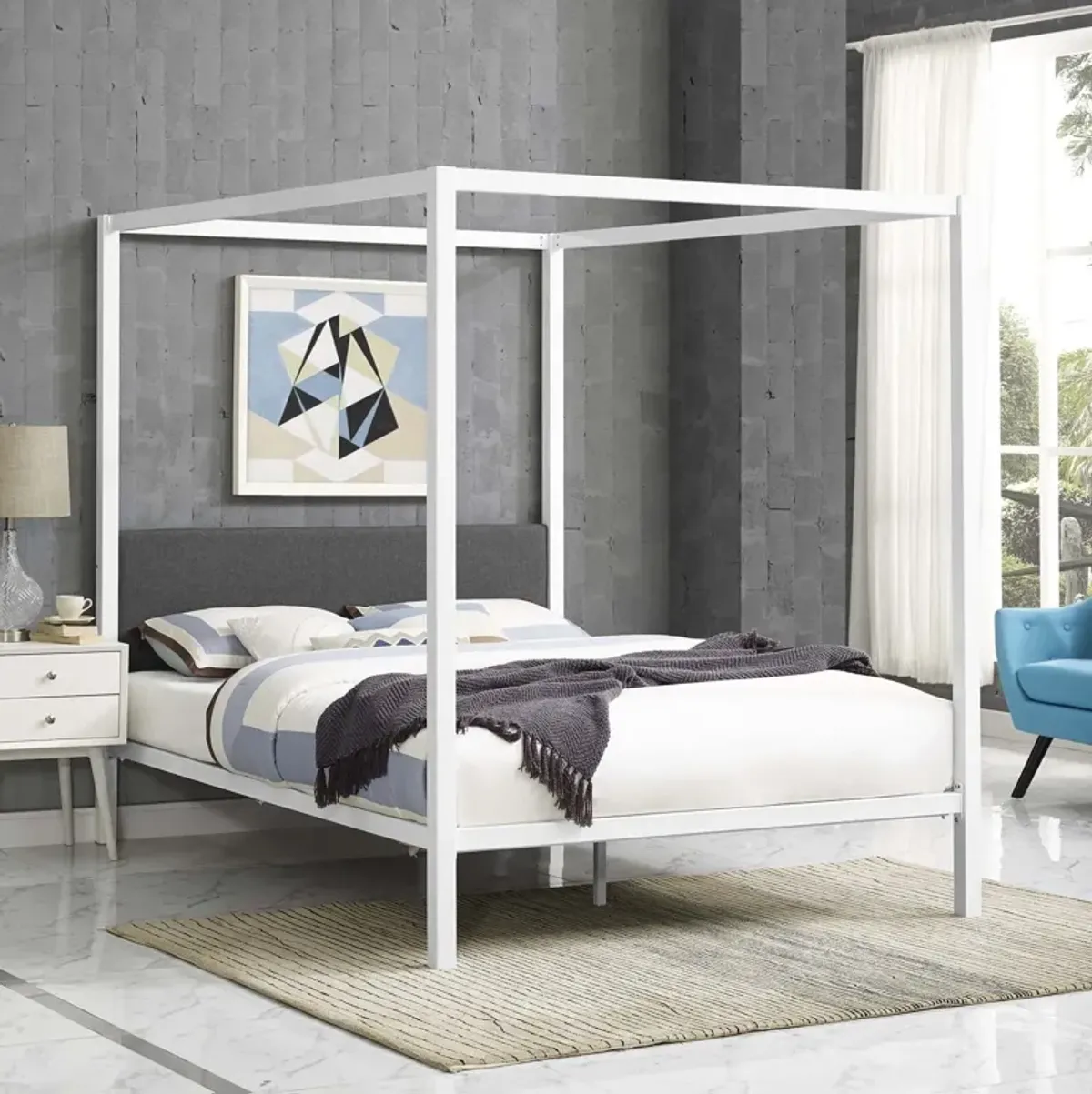 Modway - Raina Queen Canopy Bed Frame