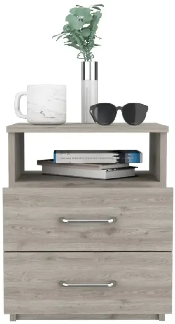 Hivvago Modern and Stylish Light Grey Particle Bedroom Nightstand