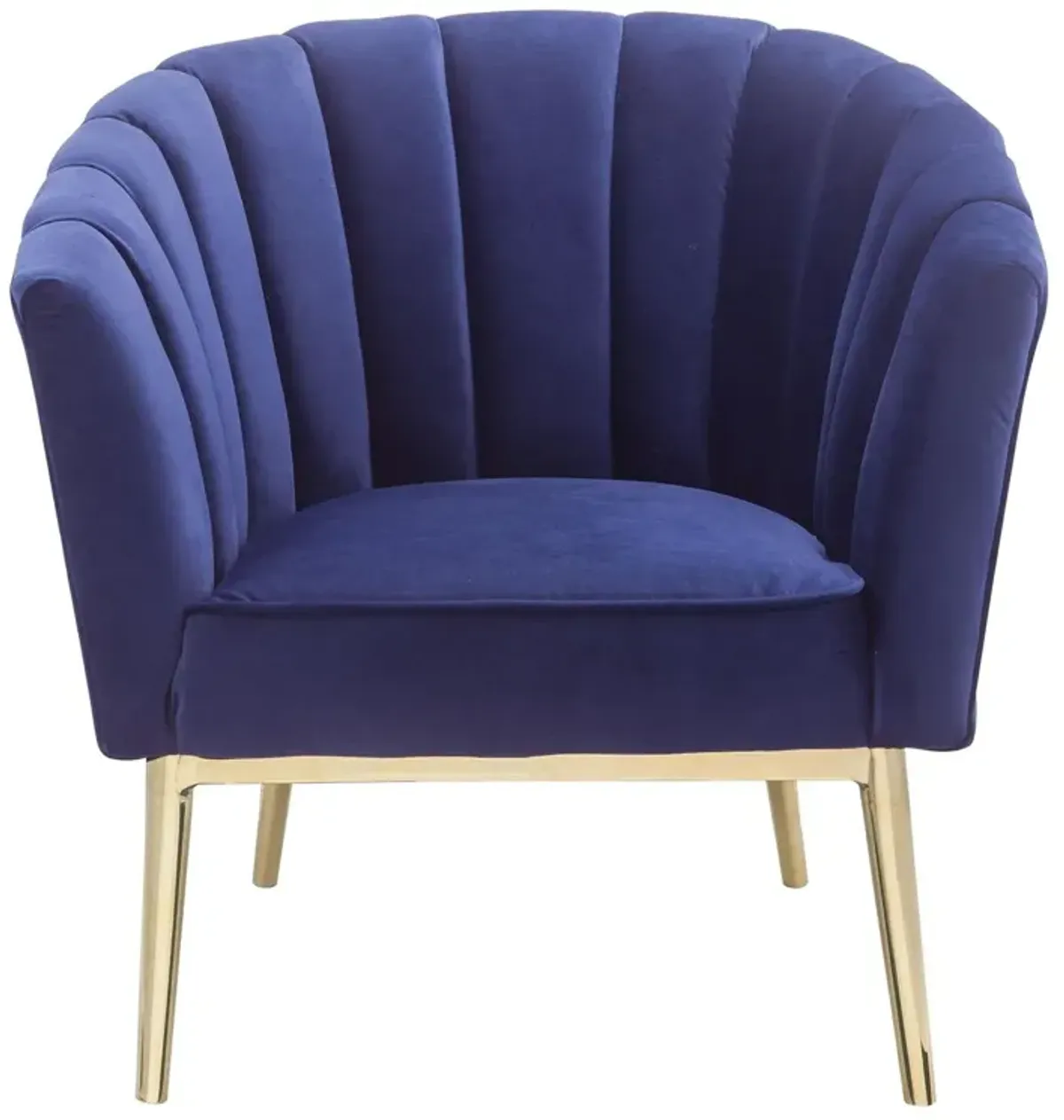 Colla Accent Chair In Midnight Velvet & Gold