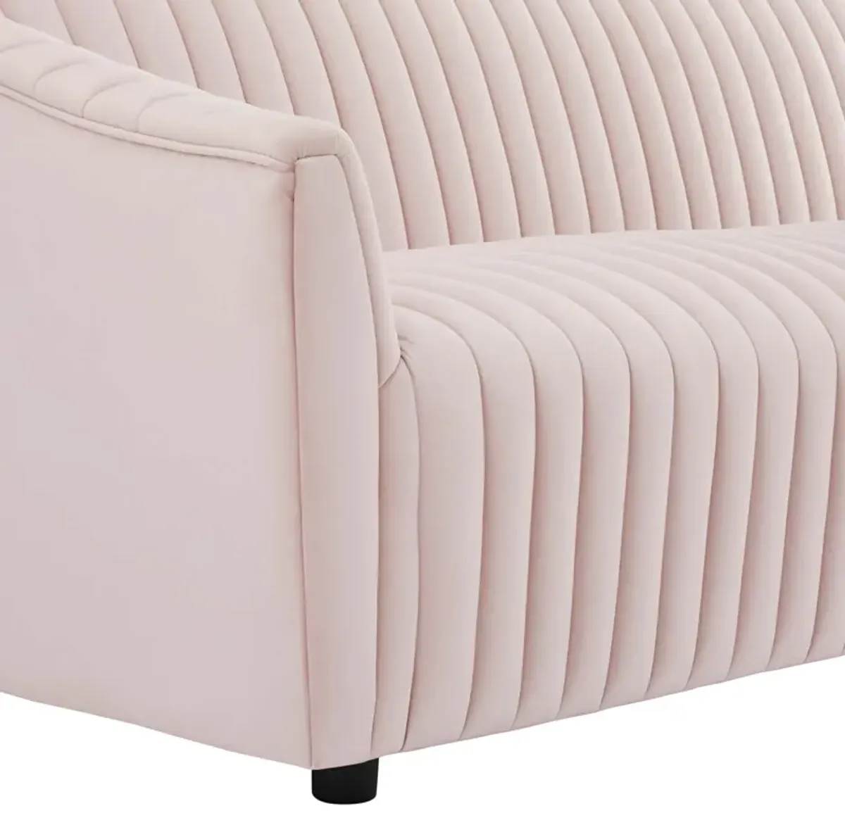 Announce Performance Velvet Channel Tufted Loveseat