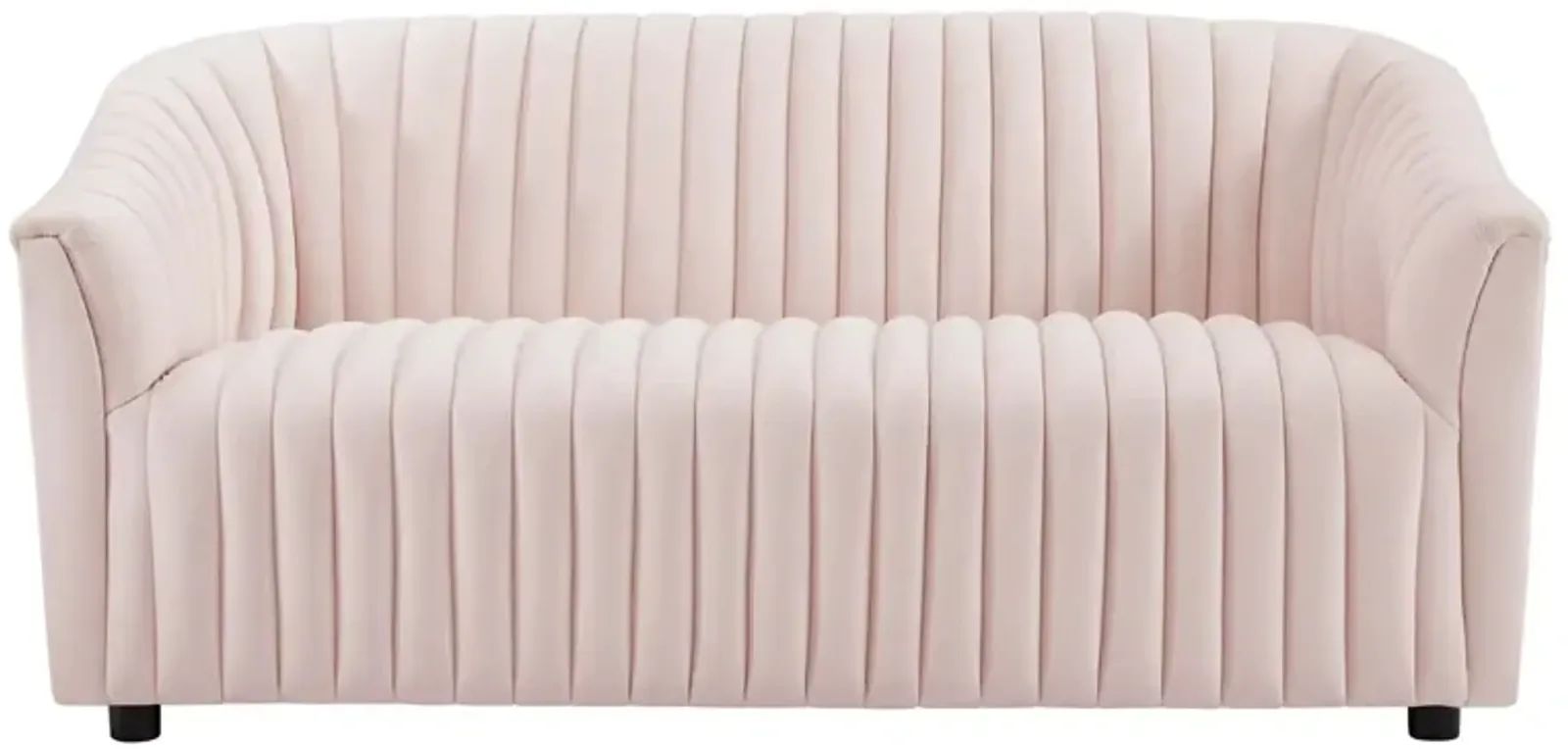 Announce Performance Velvet Channel Tufted Loveseat