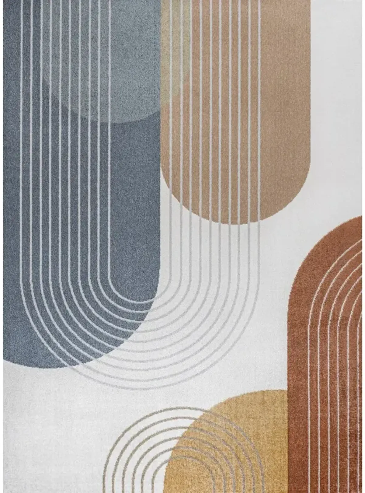 Arches Contemporary Minimalist Machine-Washable Area Rug
