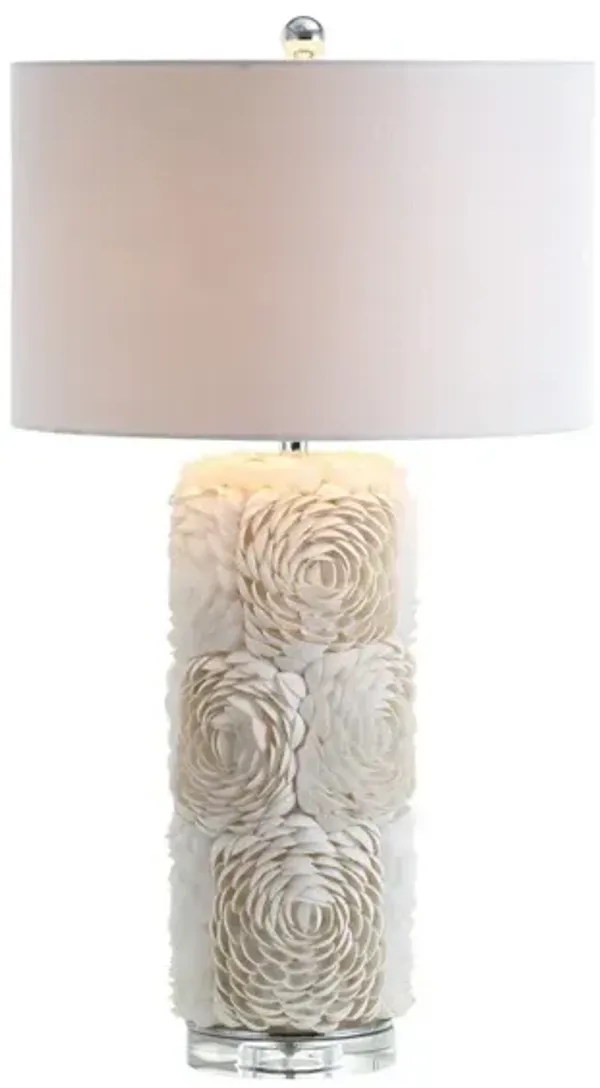 Rosette Seashell/Resin/Crystal LED Table Lamp