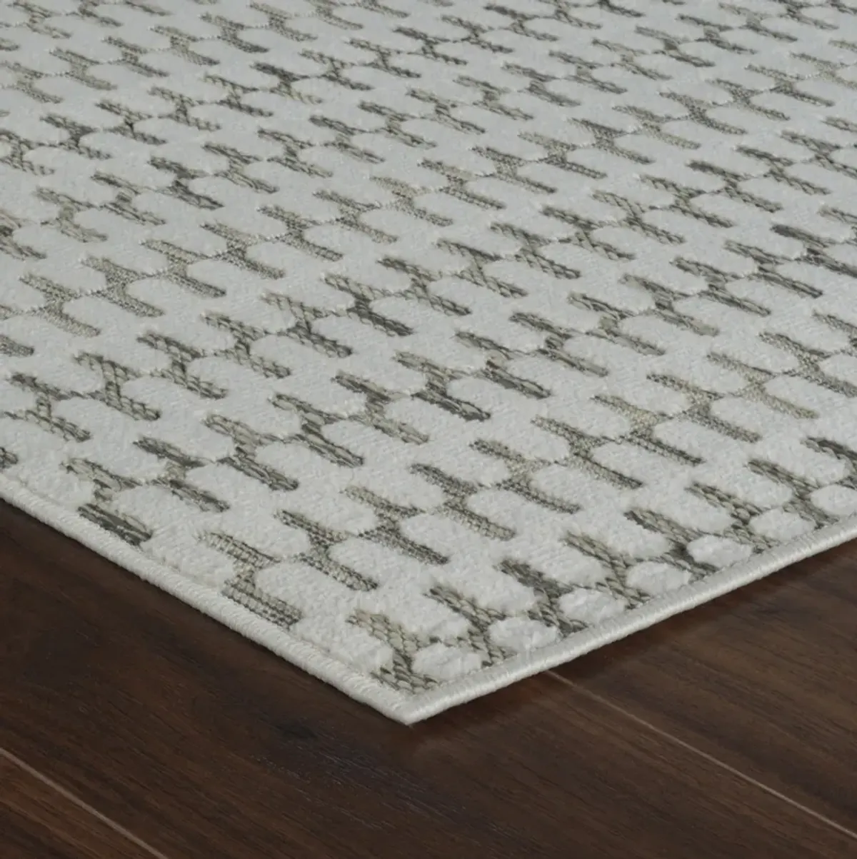 Maise Abstract Modern Cream Beige Indoor Outdoor Area Rug