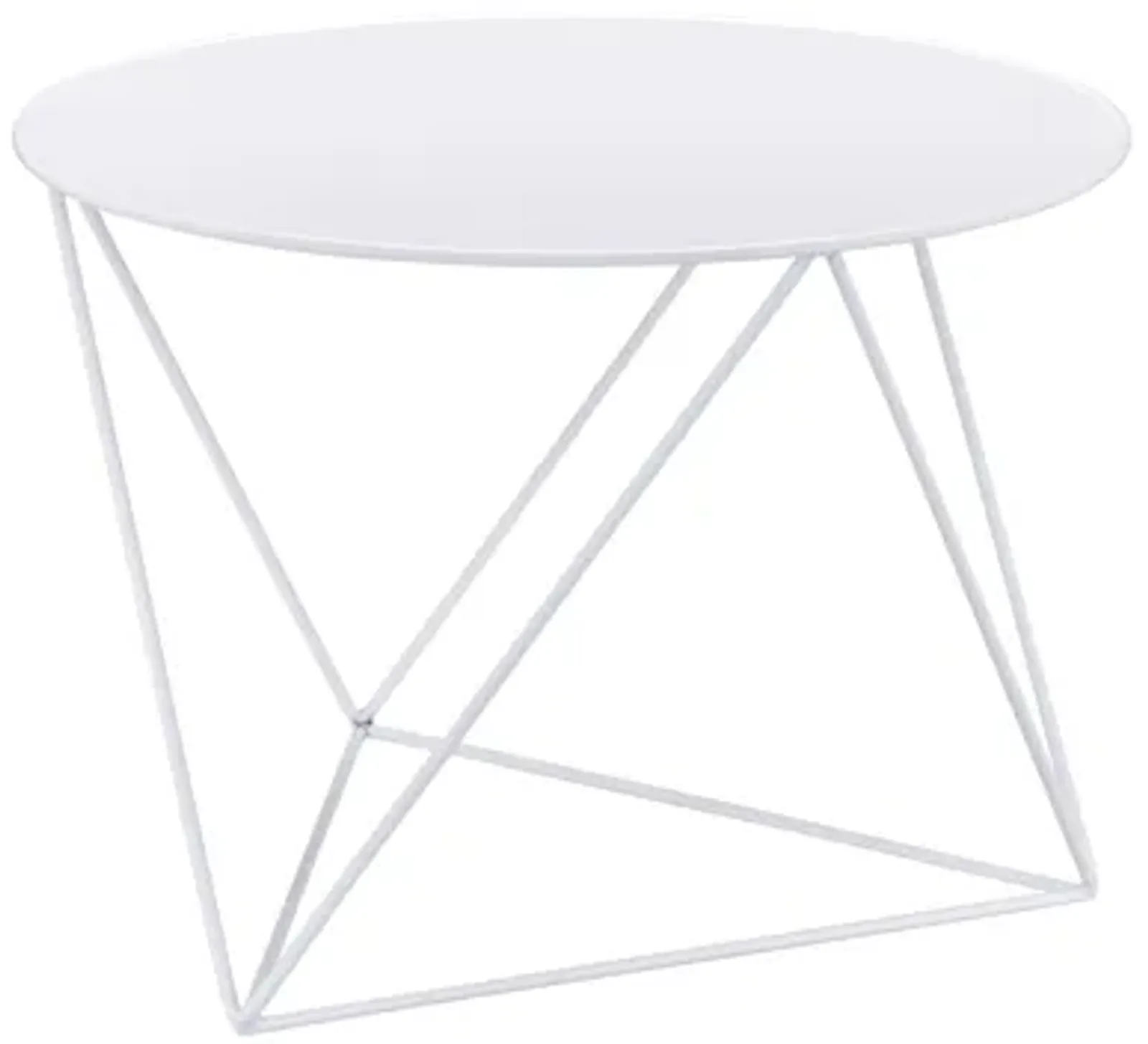 ACME Epidia Accent Table, White Finish