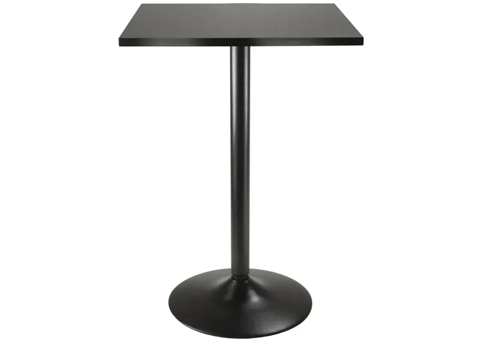 Pub Table Square Black MDF Top with Black leg and base