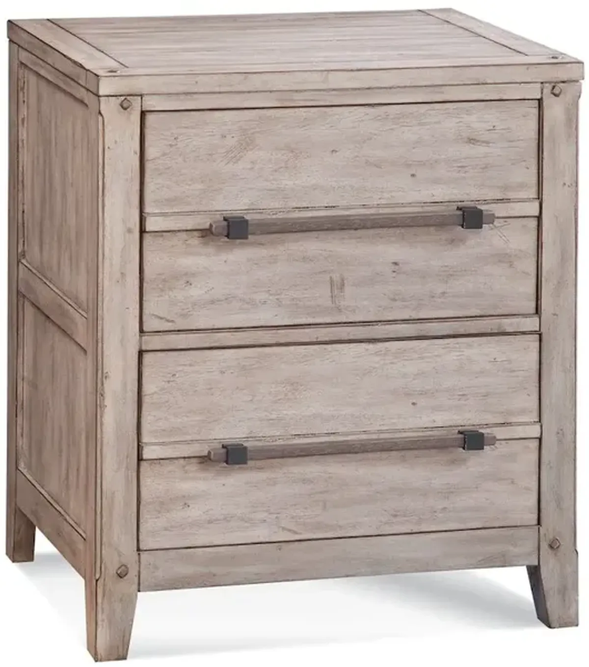 Aurora 2-Drawer Nightstand - Whitewash