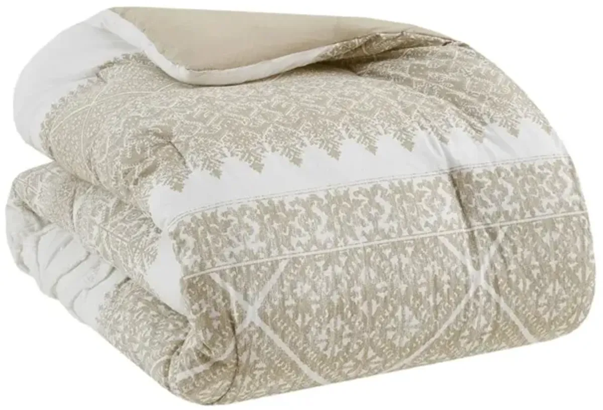 Gracie Mills Robbins 3-Piece Cotton Comforter Set with Chenille Tufting