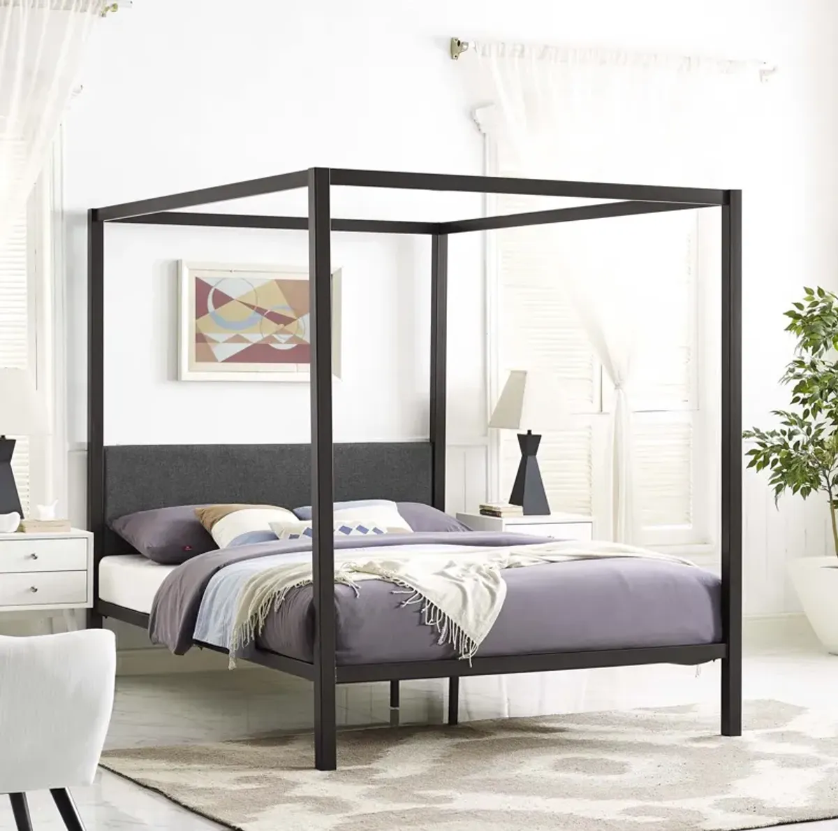 Modway - Raina Queen Canopy Bed Frame