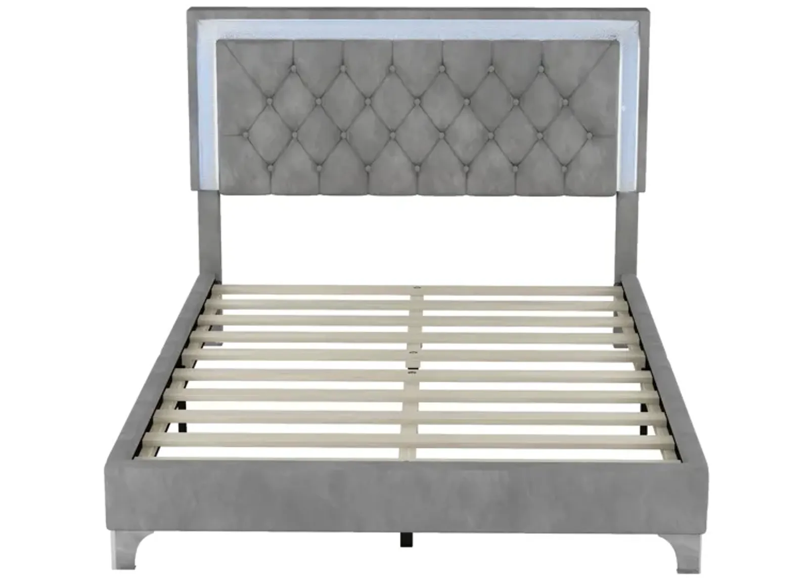 Merax Modern Velvet Platform Bed