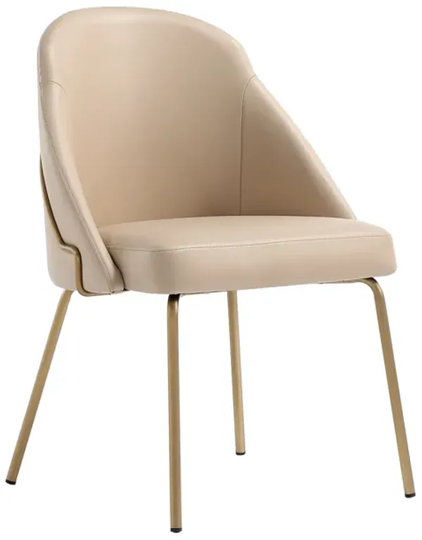 Gracie Dining Chairs in Tan and Gold (Set of 4)