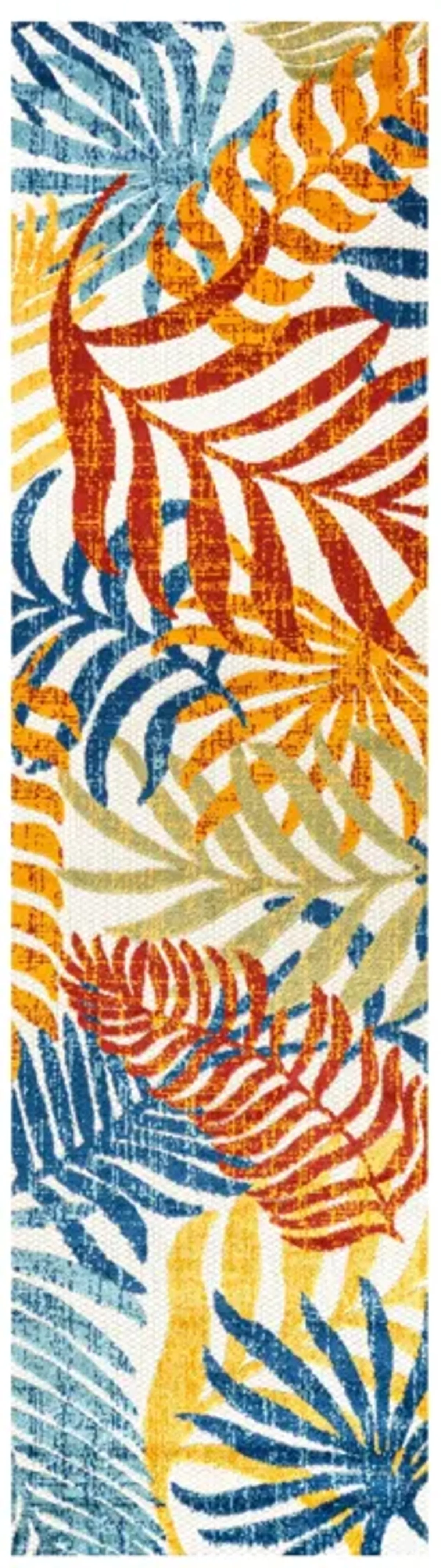 Tropics Palm Leaves Indoor/Outdoor Area Rug