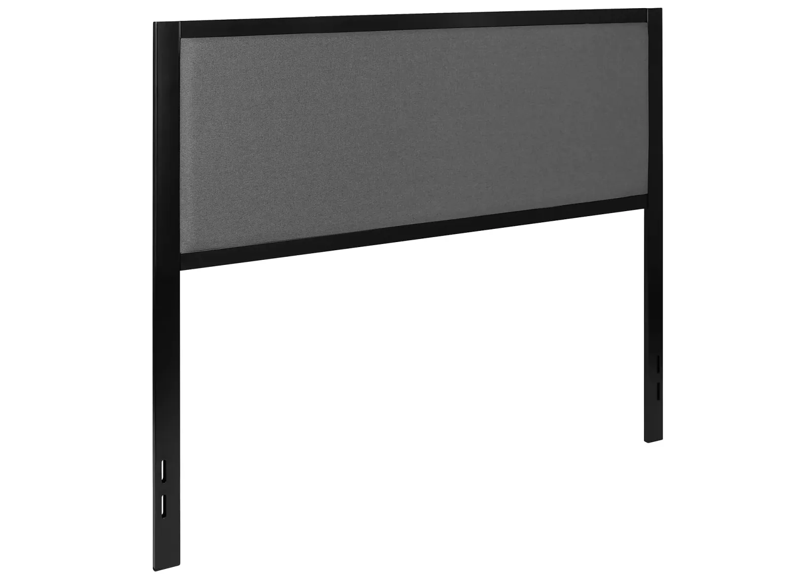 Flash Furniture Melbourne Metal Upholstered Queen Size Headboard in Dark Gray Fabric