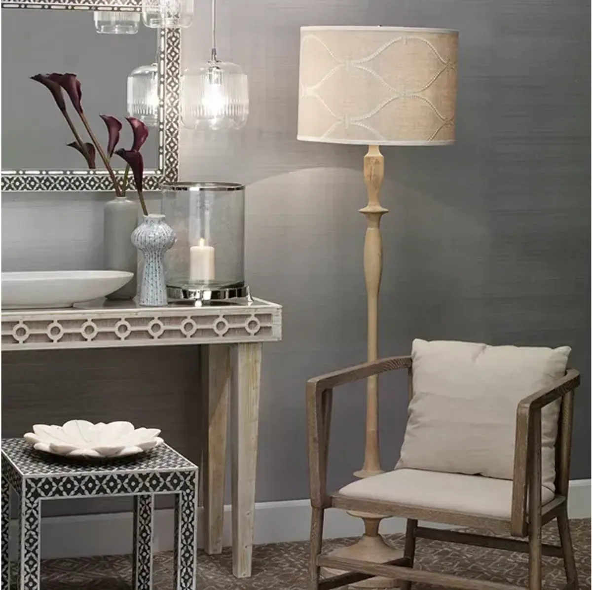 Petite Paro Wood Floor Lamp