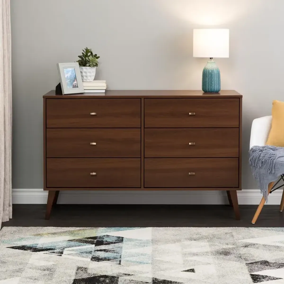 Prepac Milo 6-drawer Dresser, Cherry