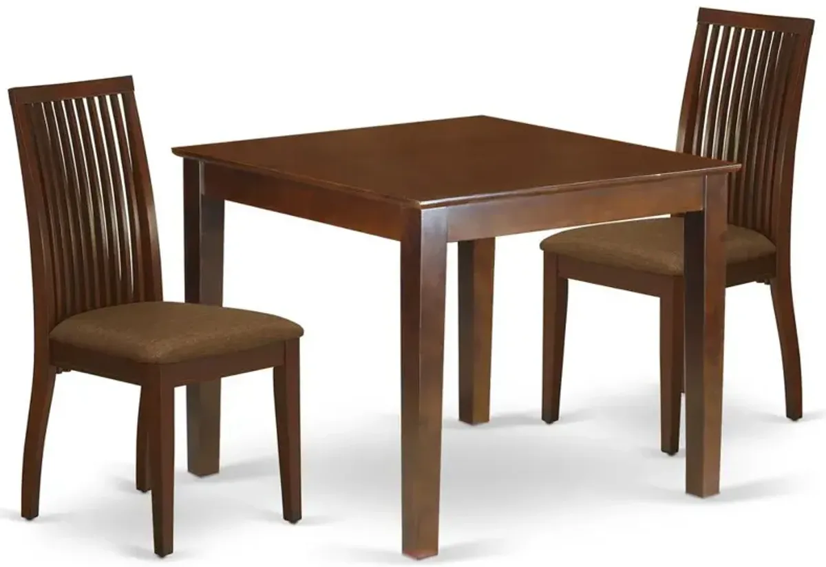 Dining Room Set Mahogany, OXIP3-MAH-C