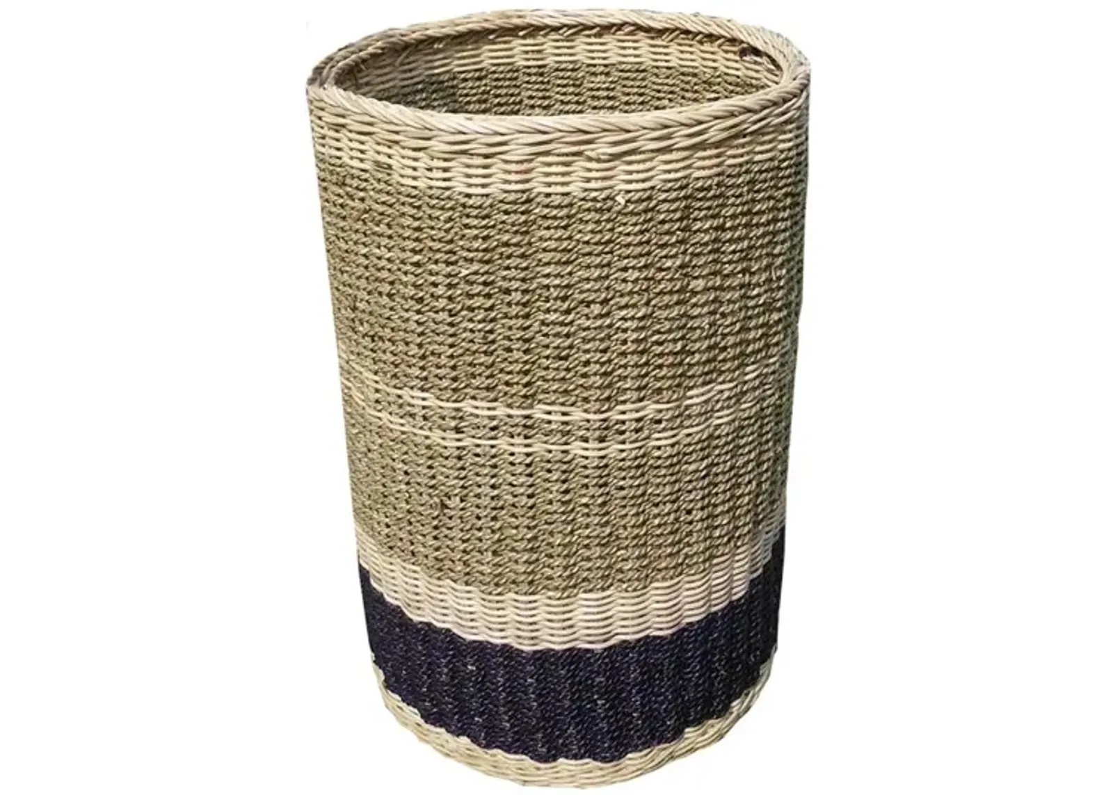 Abaca Simple Round Tall Basket