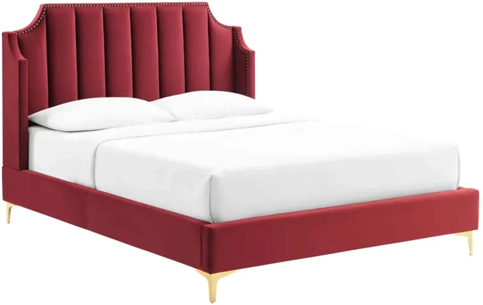 Modway - Daniella Performance Velvet Queen Platform Bed